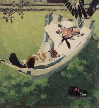 Norman Rockwell Painting - study for home on leave 1945 Norman Rockwell